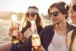 Group of friends hanging out with beer